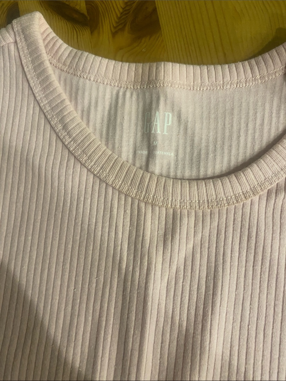 GAP Light Pink Ribbed Tank Top - Picture 2 of 3